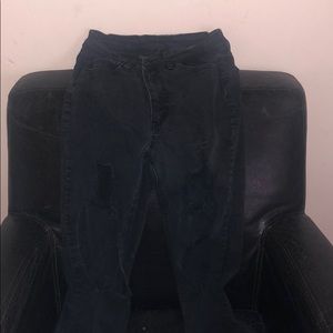 Black ripped jeans